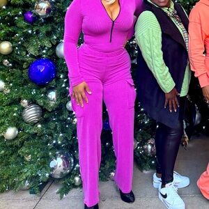 Boutique find! Comfy Pink two piece pants set